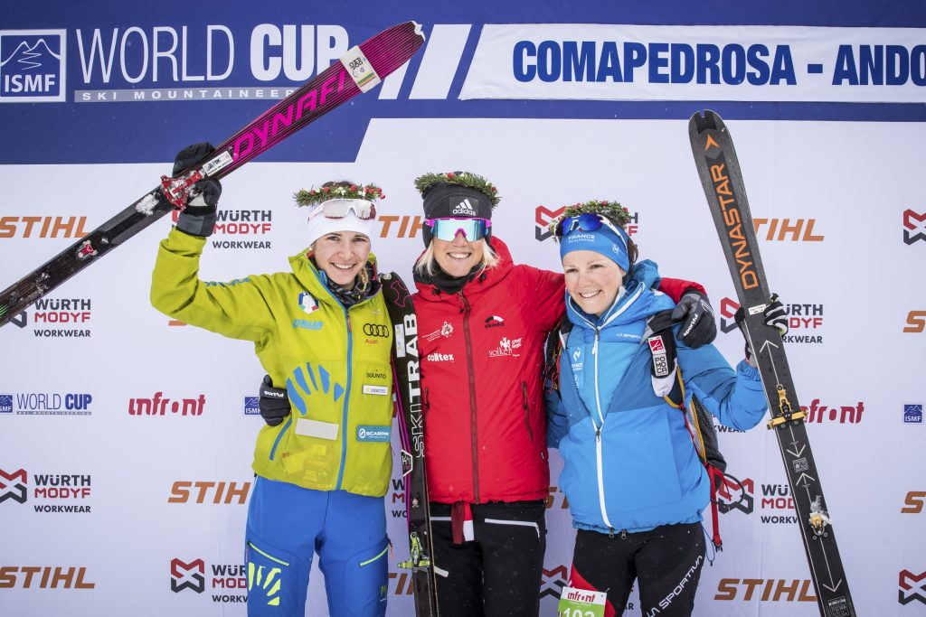 Podio femminile Senior Vertical Race - Foto Maurizio Torri/ISMF