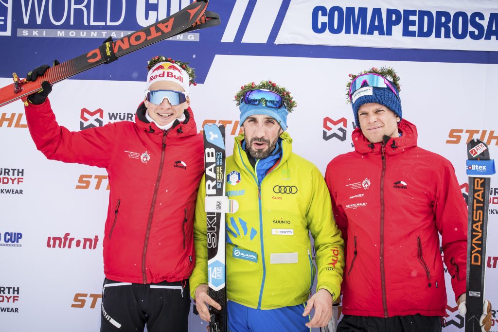 Podio maschile Senior Vertical Race - Foto Maurizio Torri/ISMF