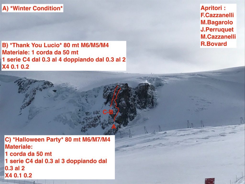 Le tre vie aperte sul Piccolo Cervino. Archivio François Cazzanelli