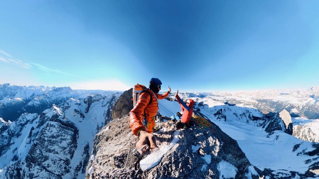 Finalmente in vetta. Julien e Xavier al termine della Don Quixote - Foto Xavier Cailhol