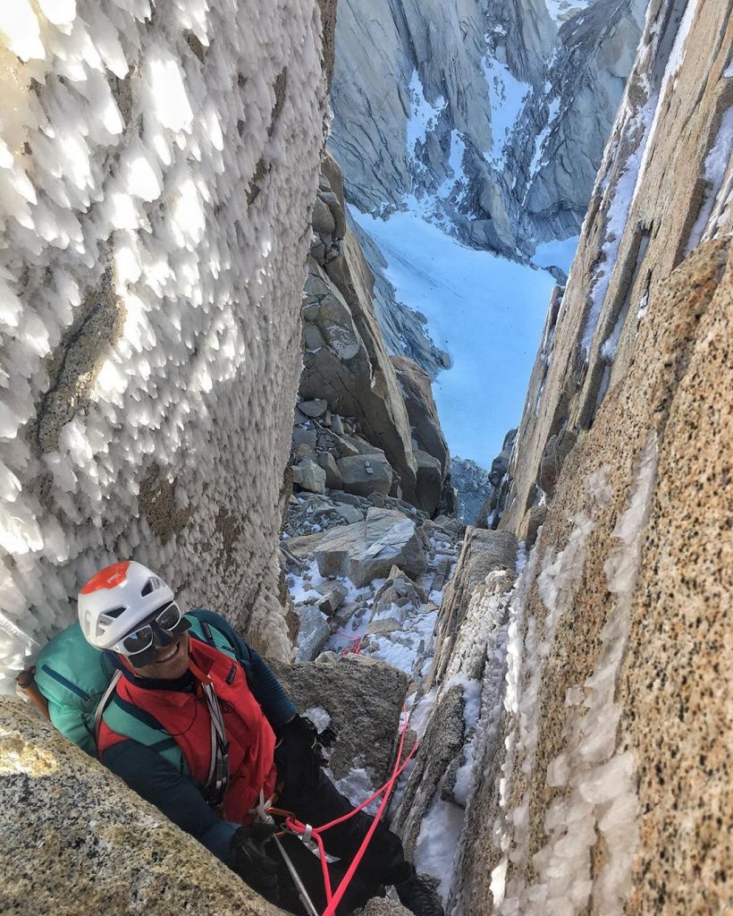 Colin Haley durante la traversata - Foto Instagram Colin Haley