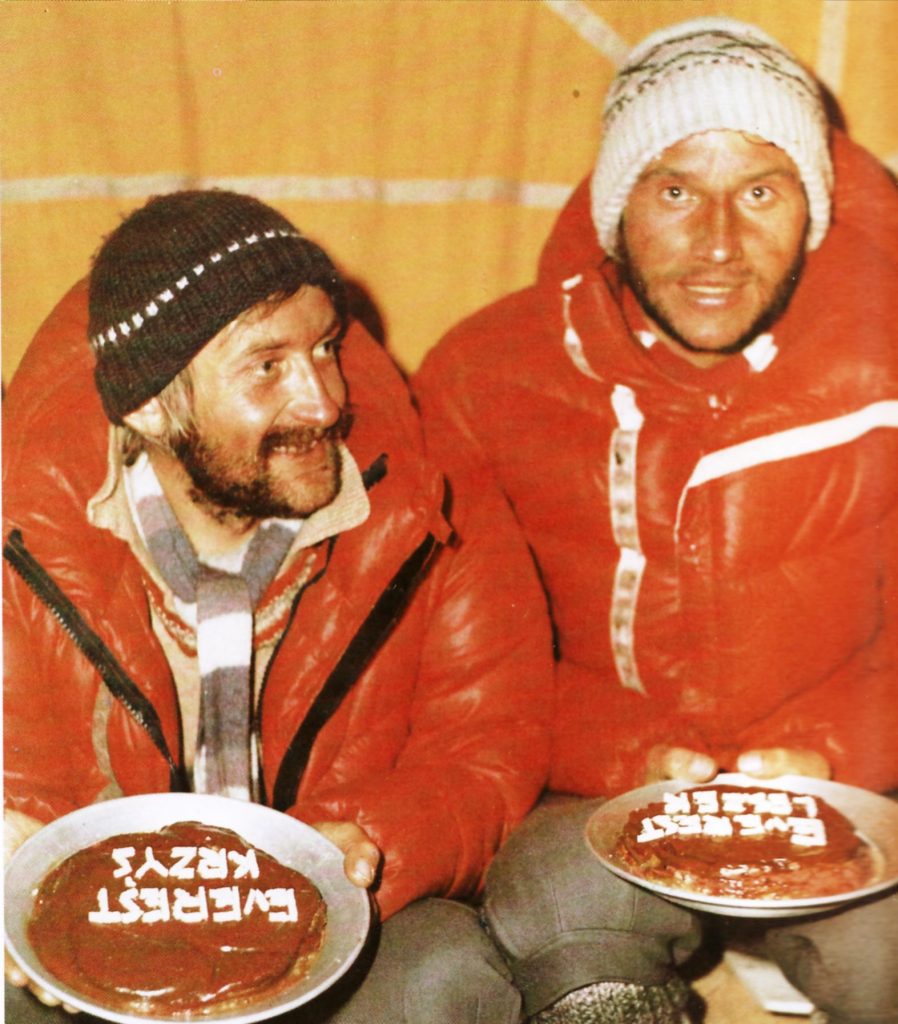 Krzysztof Wielicki e Leszek Cichy al campo base dell