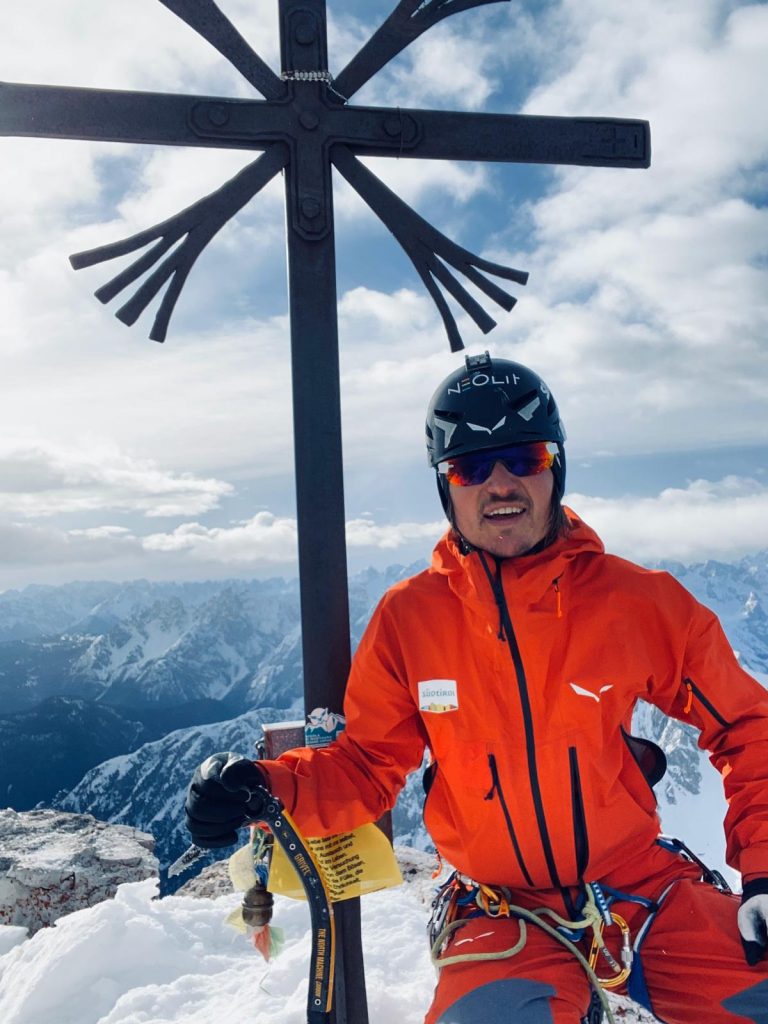 Sulla Cima Grande. Foto Simon Gietl