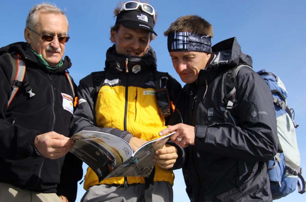 Krzysztof Wielicki, Simone Moro e Denis Urubko. Foto @ Simone Moro FB