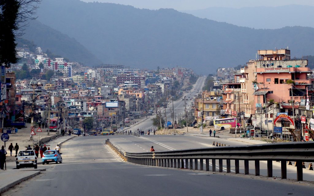 26 marzo, Kathmandu senza traffico