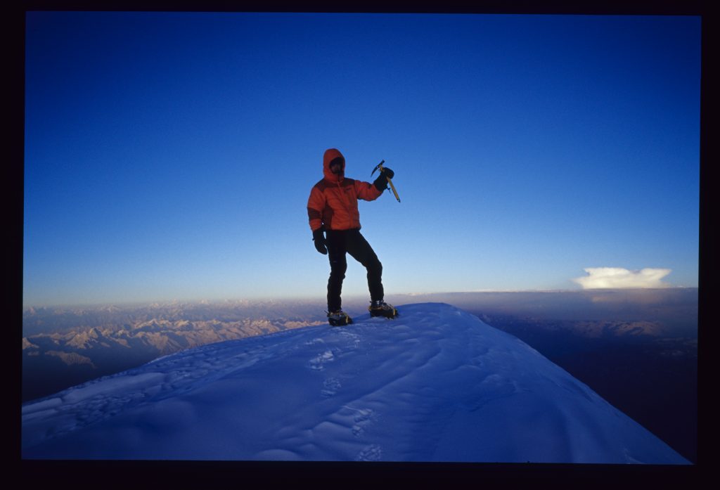 Steve House in cima al Nanga Parbat. Foto Steve House