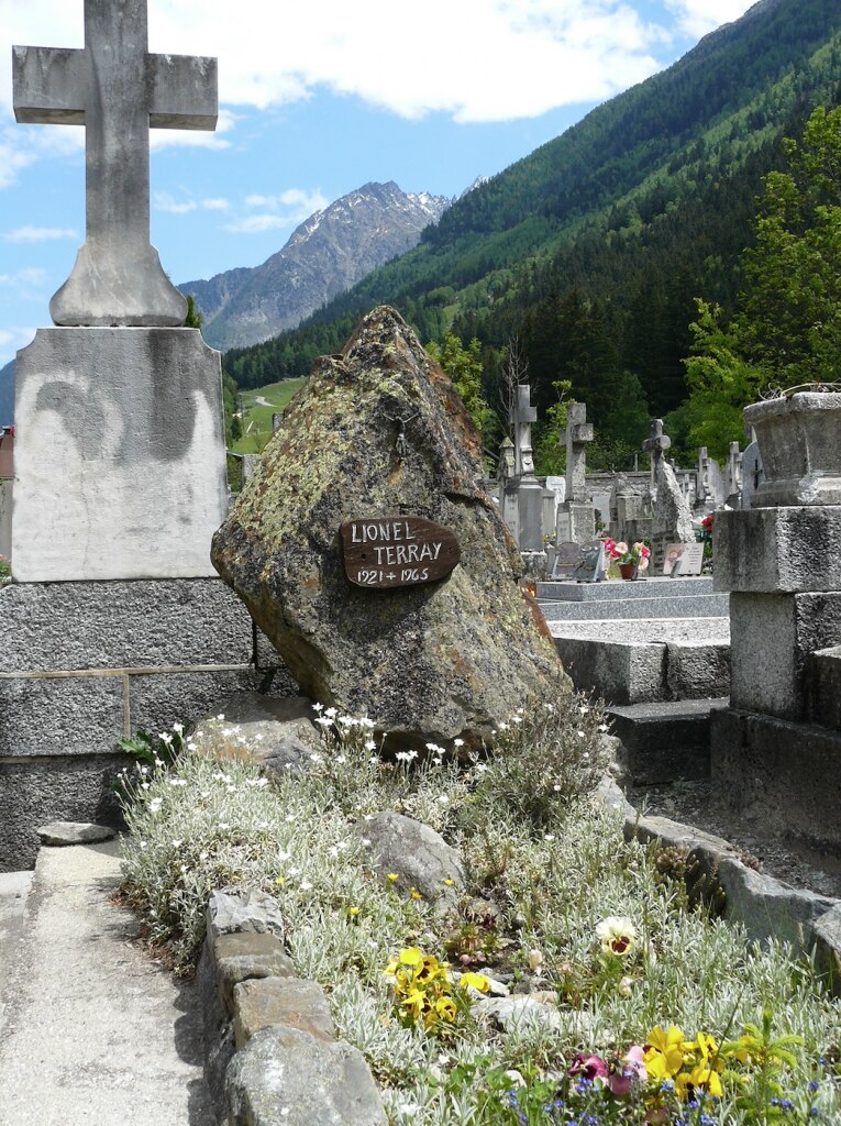 Il luogo dove è seppellito Terray a Chamonix