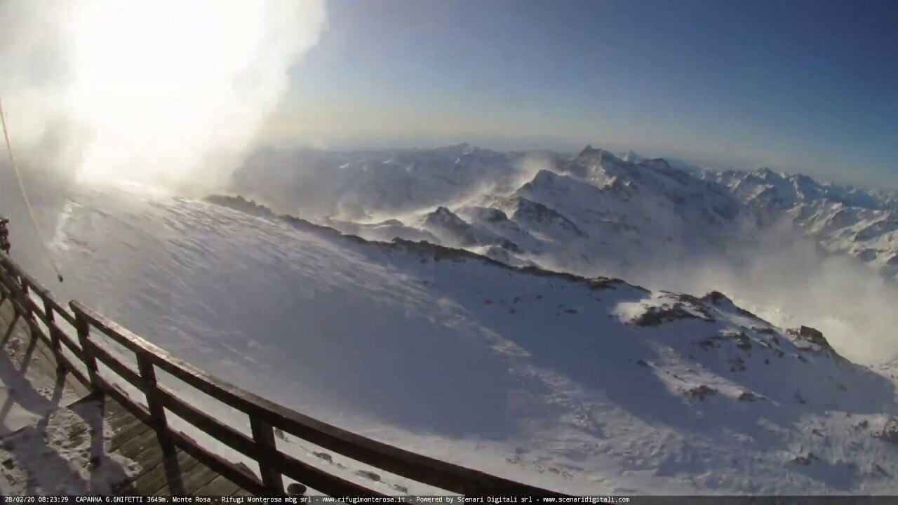 timelapse, capanna gnifetti