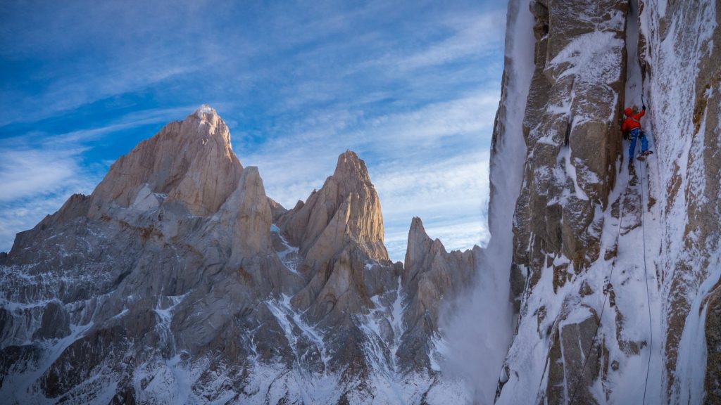 Patagonia, su El Mocho. Foto @ David Lama FB