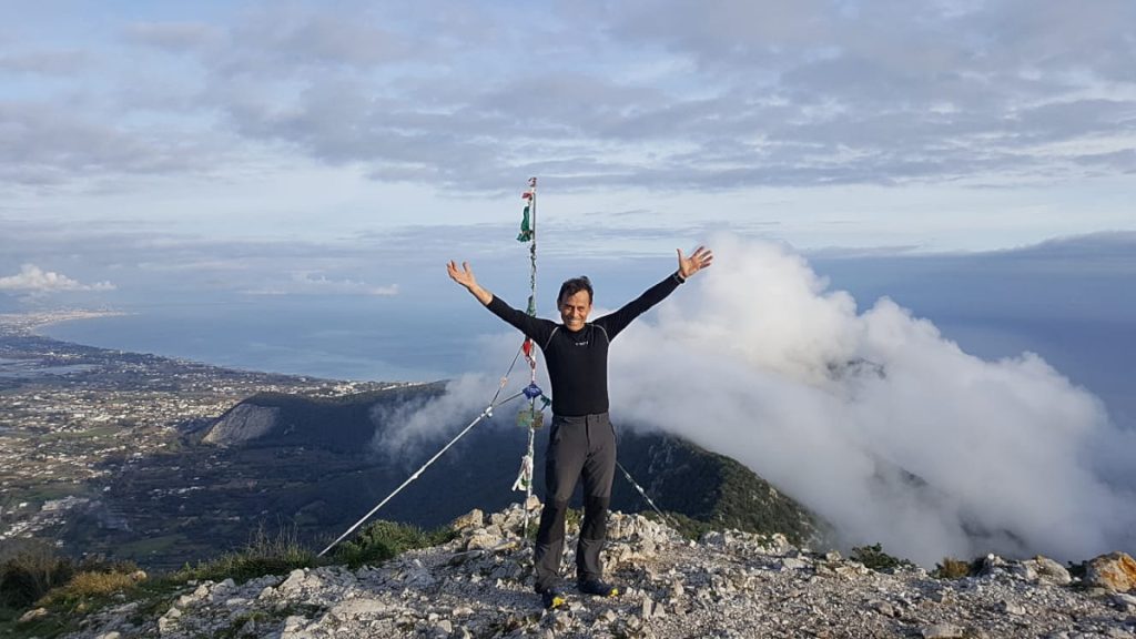 Giulio Scoppola in vetta al Circeo