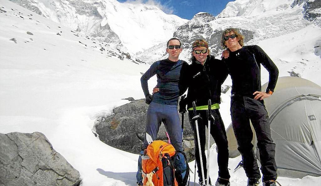 Iñaki con i suo compagni di spedizione