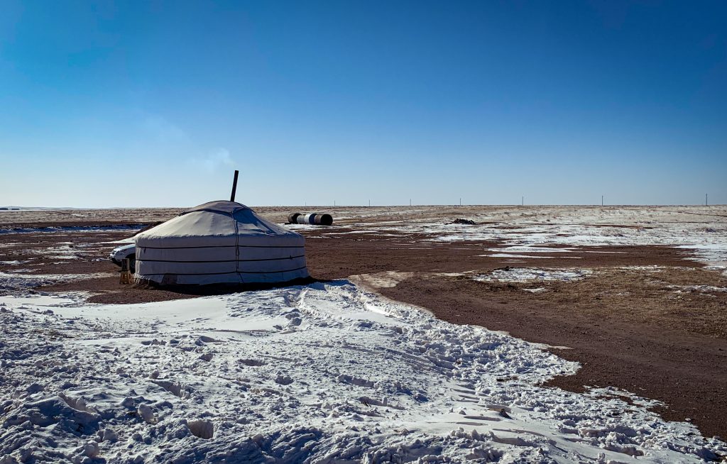 Un accampamento nomade. Foto archivio Omar di Felice