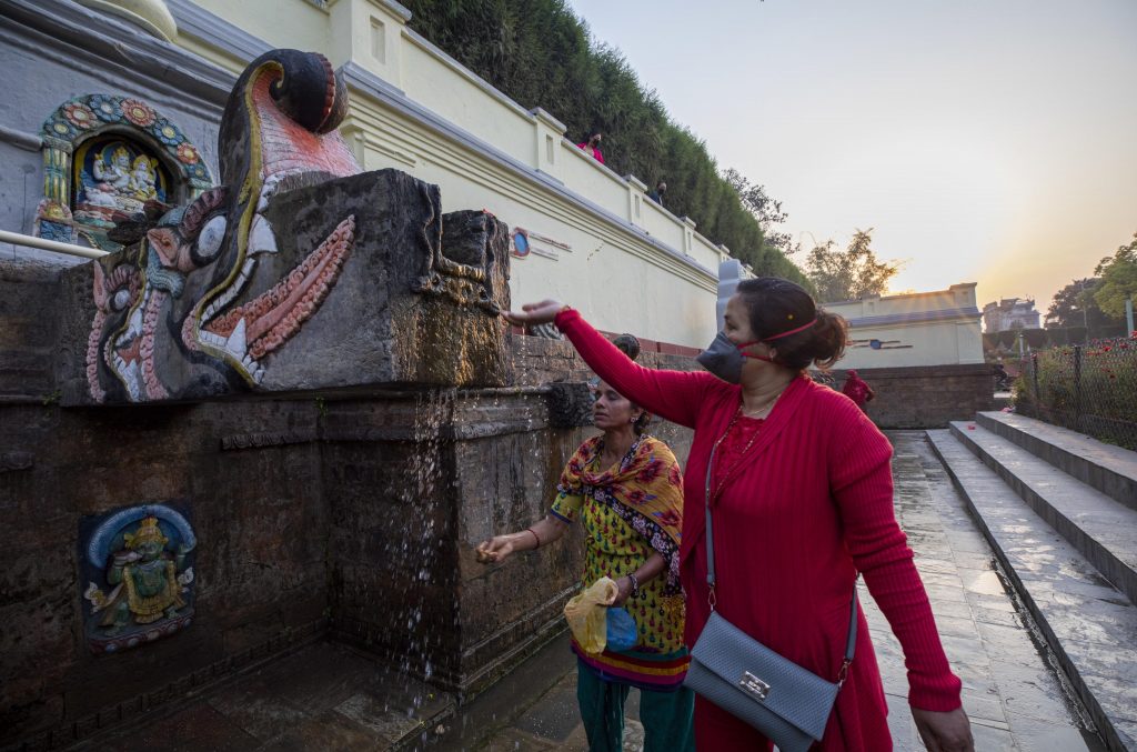 Kathmandu durante il lockdown. Foto @ ANSA EPA/NARENDRA SHRESTHA