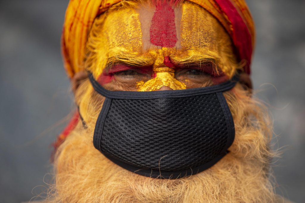 Kathmandu durante il lockdown. Foto @ ANSA EPA/NARENDRA SHRESTHA