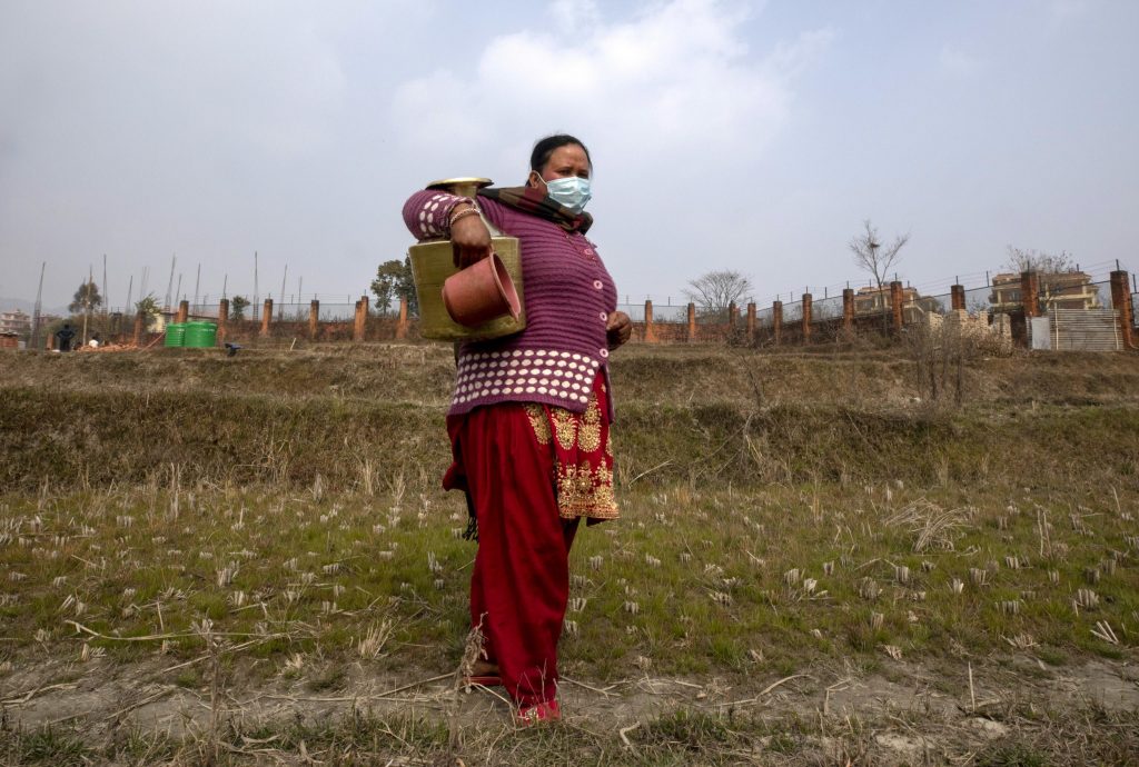 Kathmandu durante il lockdown. Foto @ ANSA EPA/NARENDRA SHRESTHA