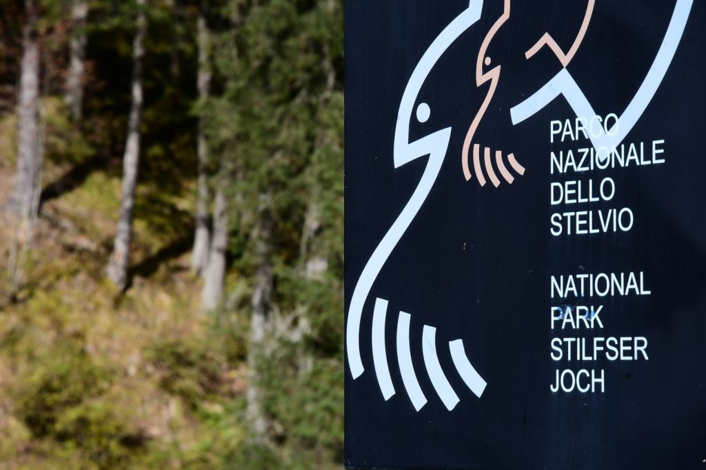 Parco dello Stelvio, cartello
