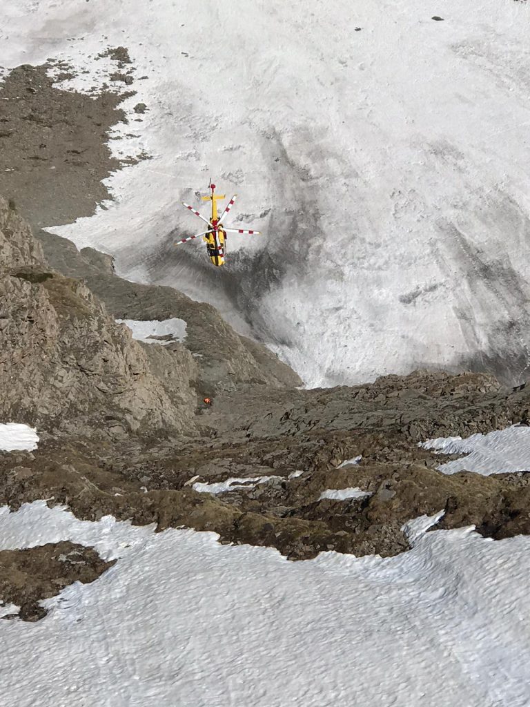 Intervento sul monte Français Pelouxe - Foto CNSAS