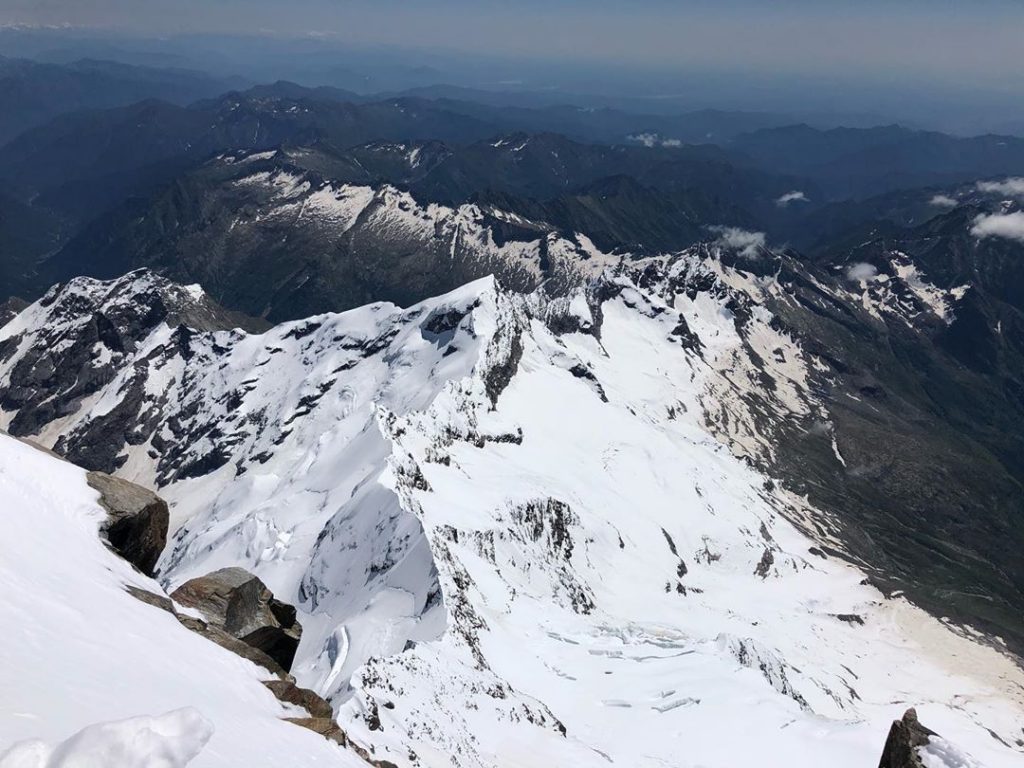 Panorama da quota 4556 m - Foto Instagram Rifugi Monterosa