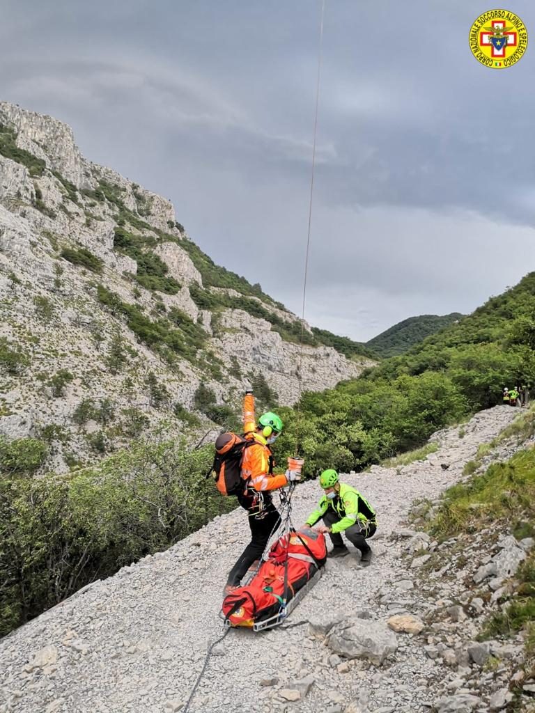 Intervento in Val  Rosandra - Foto CNSAS FVG