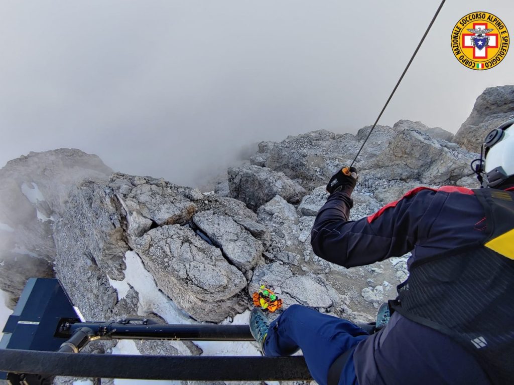 Soccorsi in azione sulla Cima Grande - Foto CNSAS Veneto