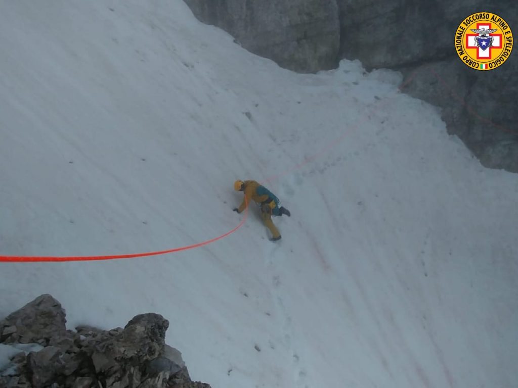 Soccorsi in azione sulla Cima Grande - Foto CNSAS Veneto