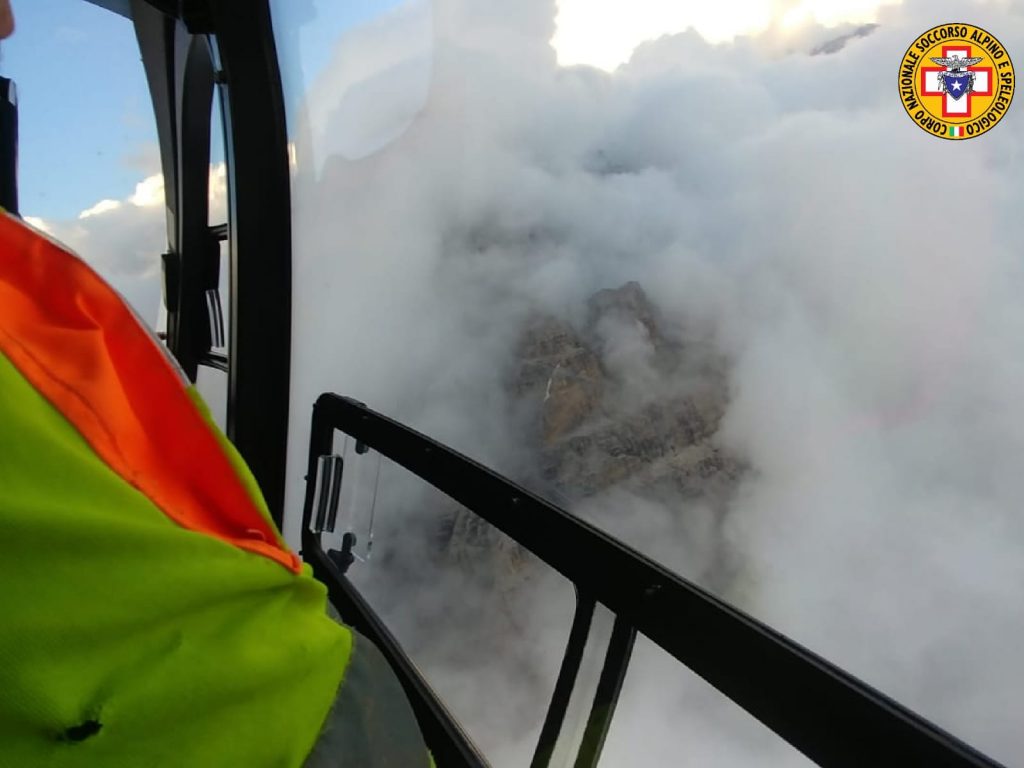 Arrivo dei soccorsi - Foto CNSAS Veneto
