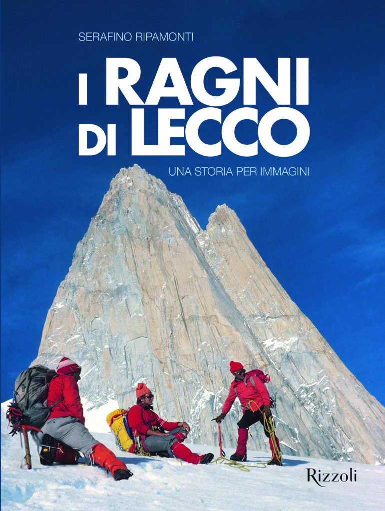 La copertina del libro  "I Ragni di Lecco"