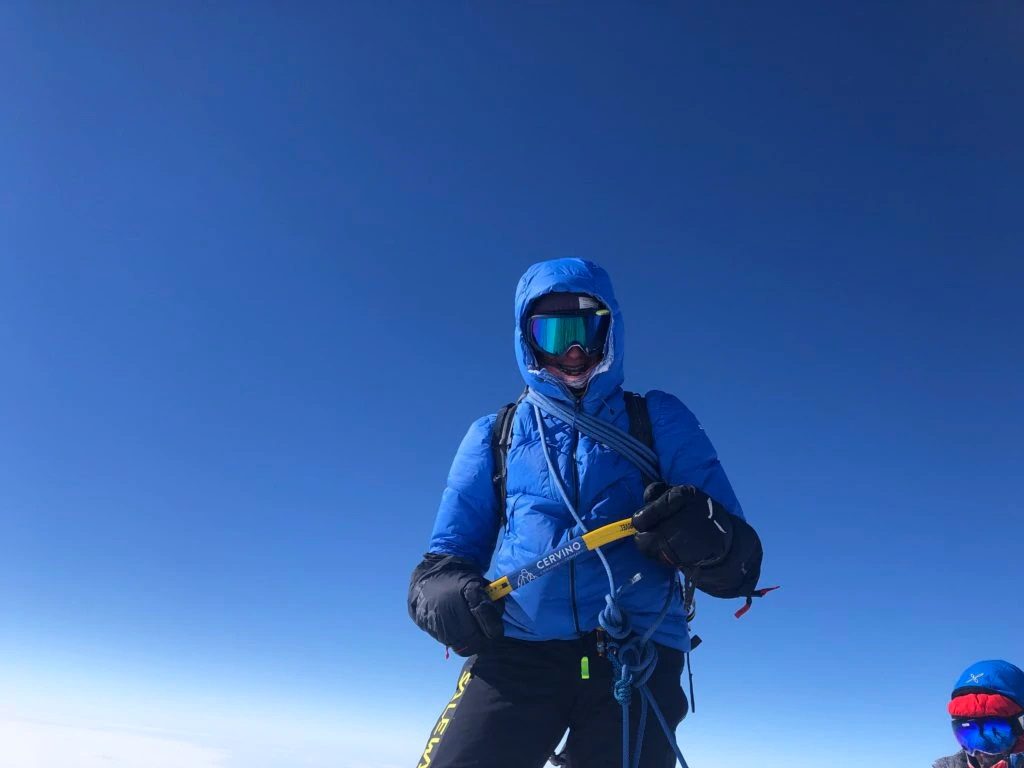 François Cazzanelli in cima al monte Vinson. Foto François Cazzanelli