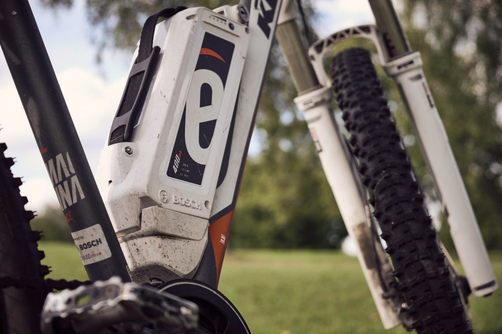 La batteria di una e-mtb