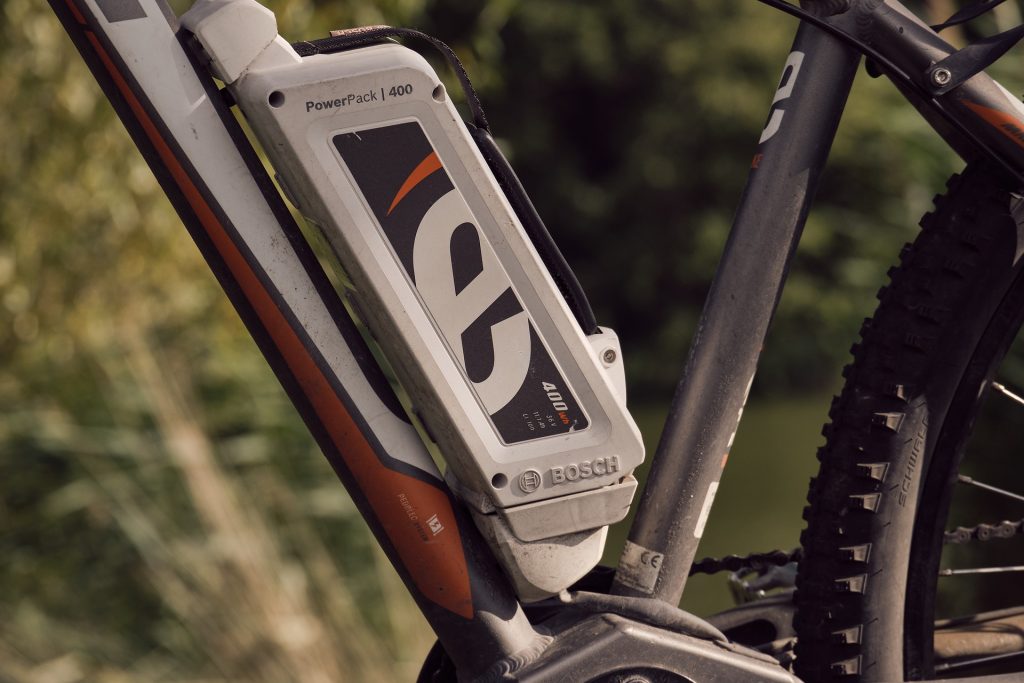 La batteria di una e-mtb