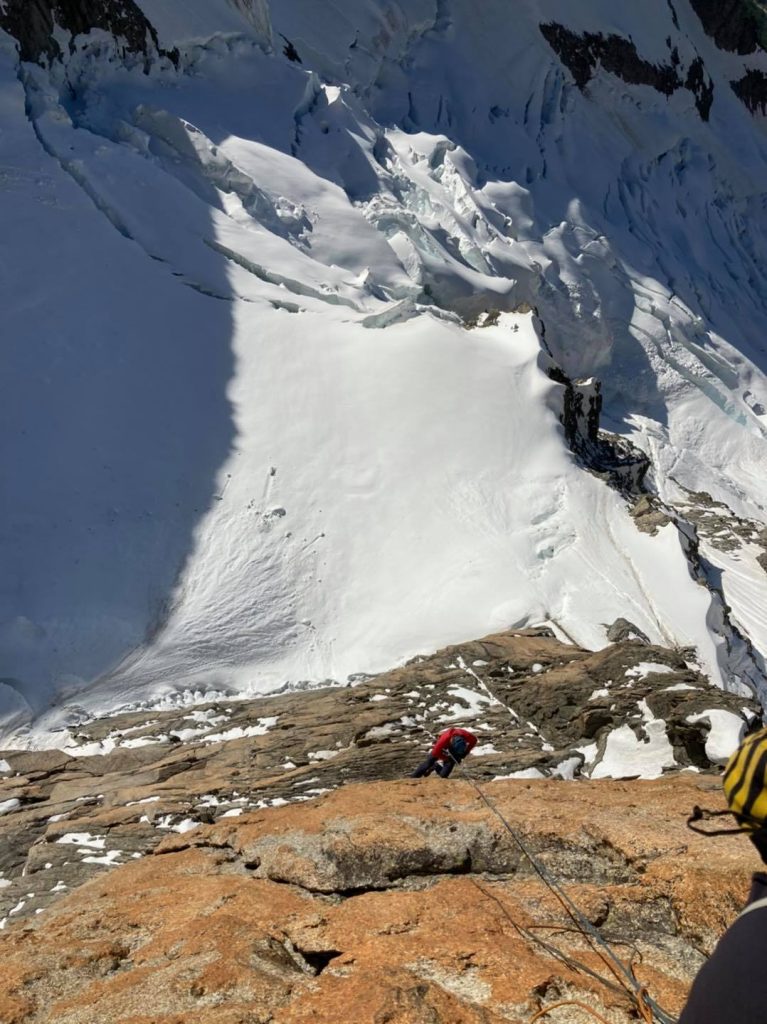 In discesa. Foto Della Bordella, Cazzanelli, Ratti