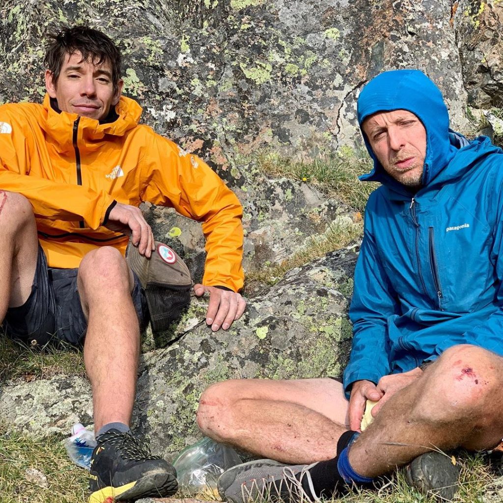 Alex Honnold e Tommy Caldwell provati dalla loro ultima impresa congiunta - Foto Instagram Adam Stack