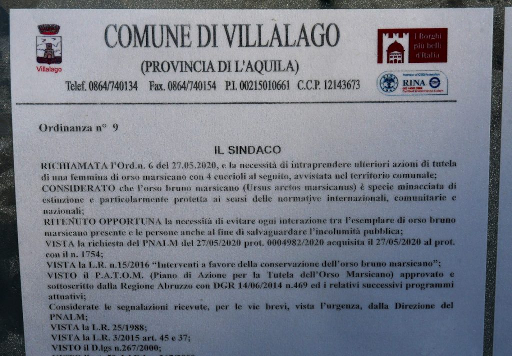 Cartelli comune di Villalago (2)