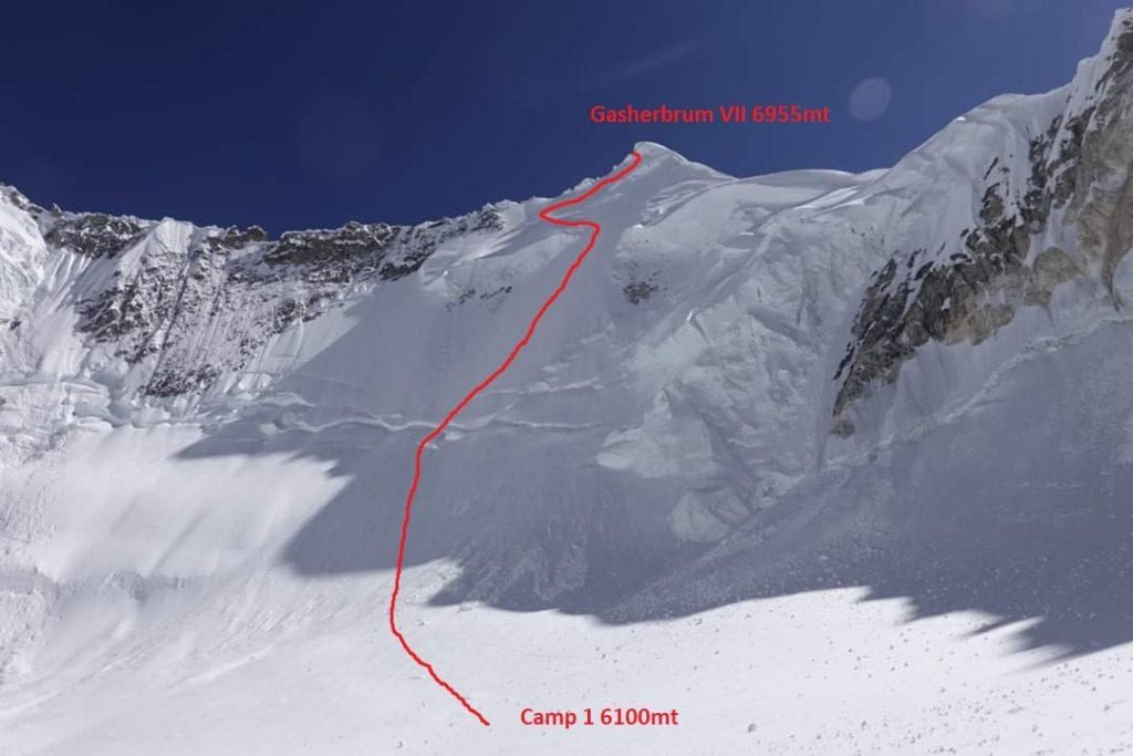 La via di Cala Cimenti sul GVII