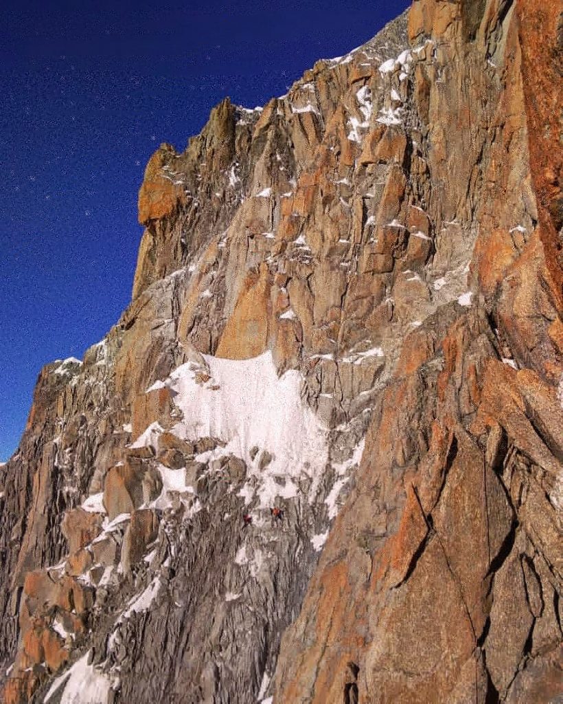 Sul Pilier Derobè. Foto Matteo Della Brodella