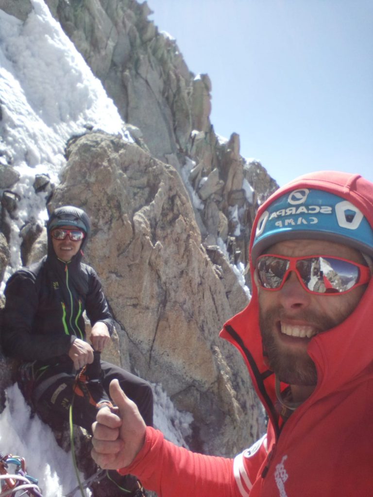 Sul Pilier Derobè. Foto Matteo Della Brodella