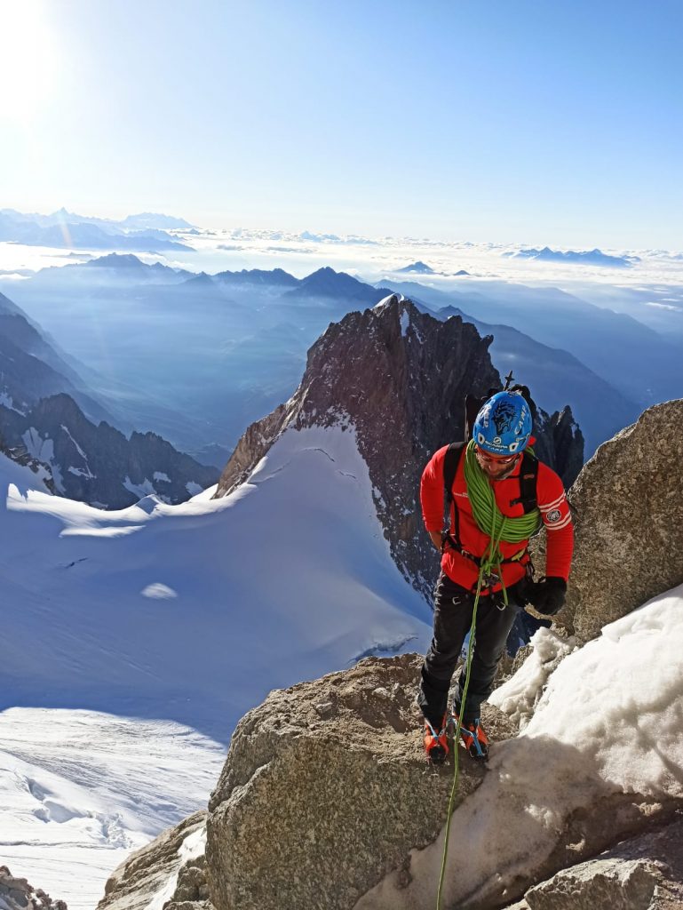 Sul Pilier Derobè. Foto Matteo Della Brodella
