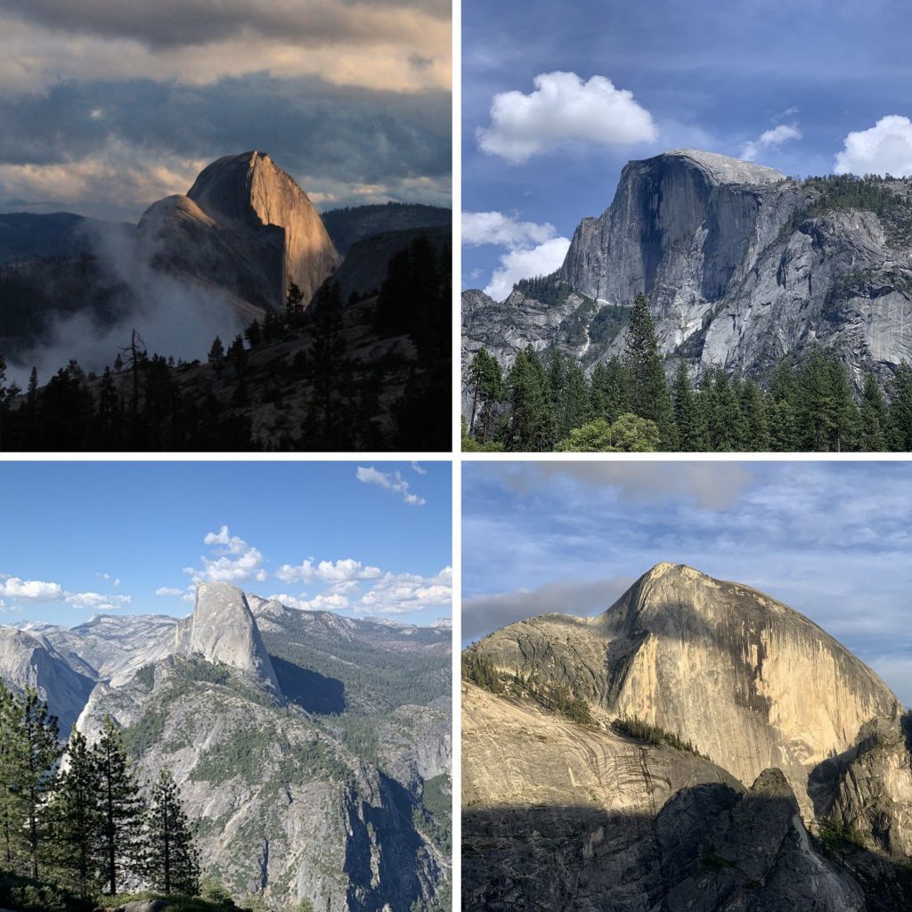 Half Dome da molteplici angolazioni - Foto FB Yosemite National Park
