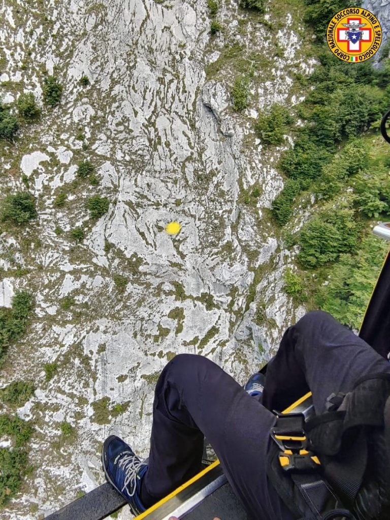 Intervento sul Monte Dolada - Foto CNSAS