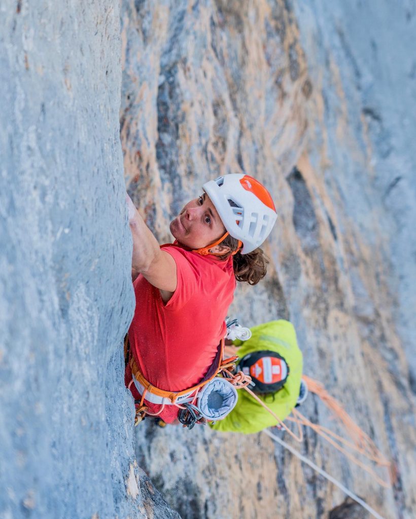 Nina Caprez in salita su "Merci la vie" - Foto FB Nina Caprez