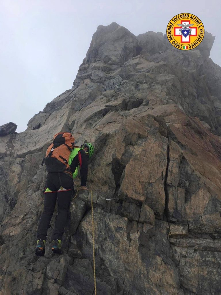 Intervento sul Monte Disgrazia - Foto FB Soccorso Alpino e Speleologico Lombardia - CNSAS