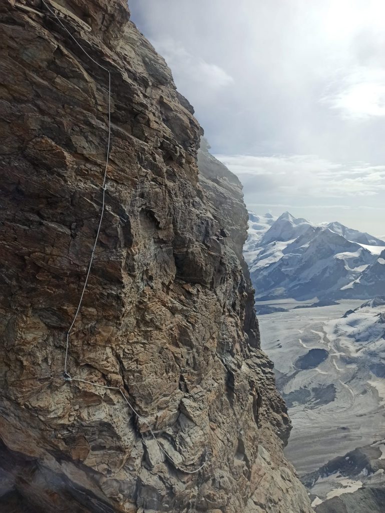 Il nuovo itinerario attrezzato. Foto Guide del Cervino