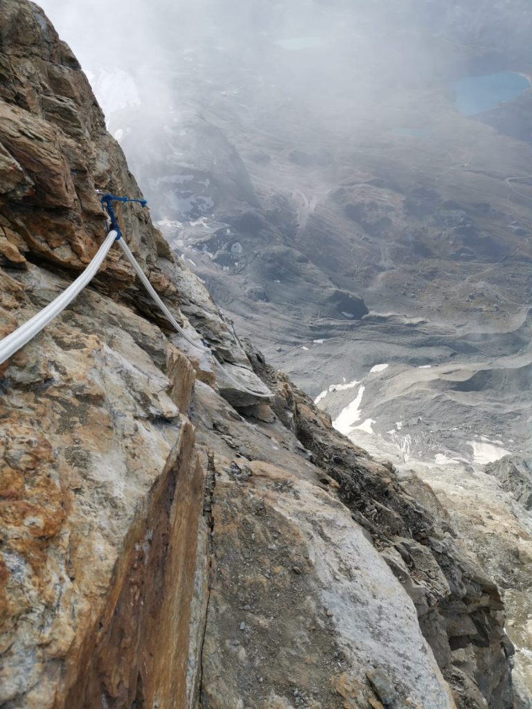 Il nuovo itinerario attrezzato. Foto Guide del Cervino