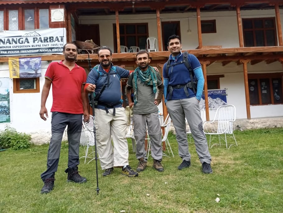 Da sinistra a destra: Asif Bhatti (capospedizione), Saad Muhammad, Aheed Naveed , Syed Tasfeen Javad - Foto Asif Bhatti