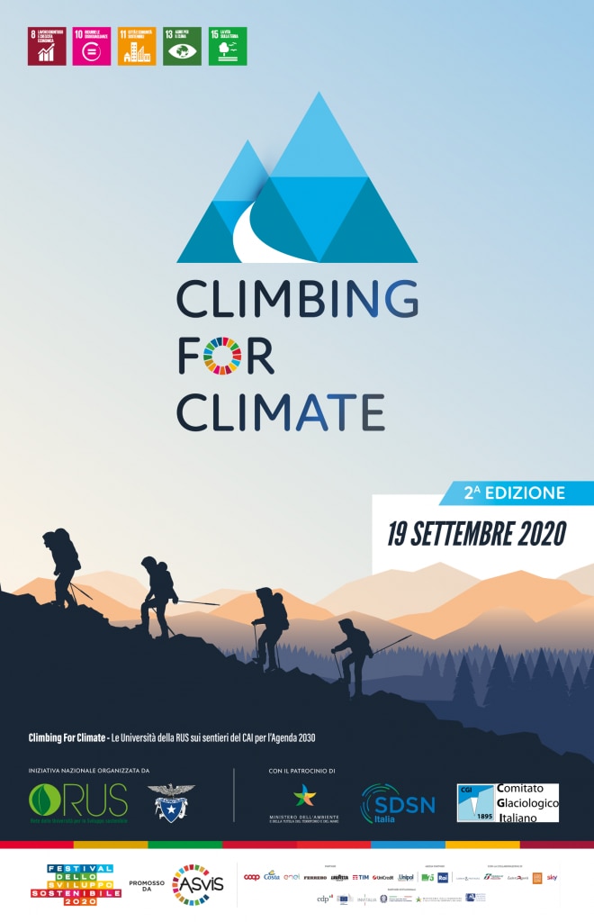 Locandina Climbing for Climate, seconda edizione 