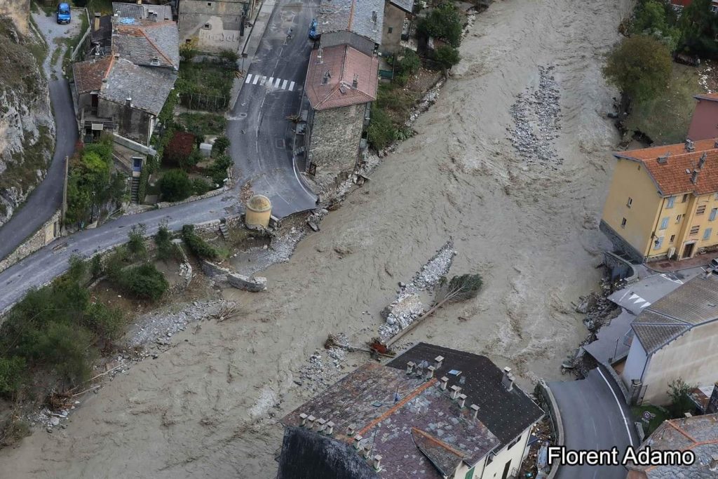 Colle di Tenda devastato dalla furia delle acque del Roya - Foto FB LIMET Ph. Florent Adamo