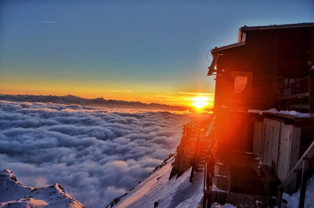 tramonti, capanna gnifetti