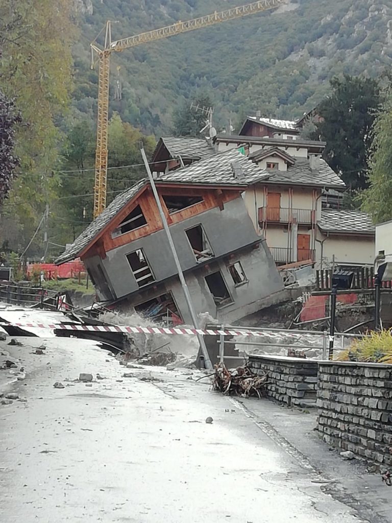 Danni da alluvione a Limone Piemonte - ANSA / Lorenzo Boratto