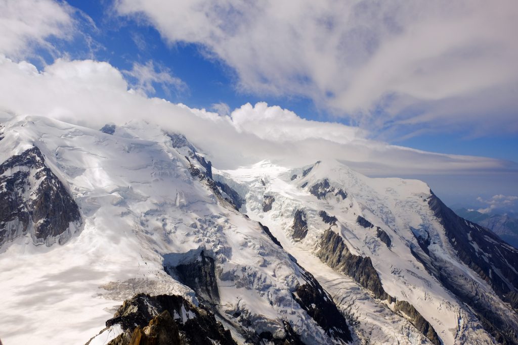 monte bianco, confini