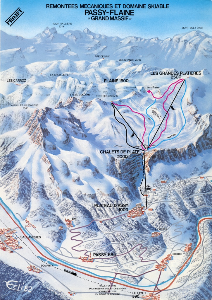 Remontees Mecaniques et Domaine Skiable Passy-Flaine "Grand Massif", 1982